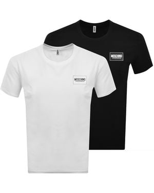 Moschino 2 Pack T Shirt - Black