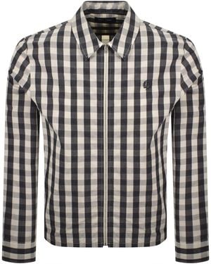 Fred Perry Poplin Check Overshirt - Black