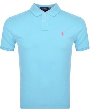 Ralph Lauren Custom Slim Fit Polo T Shirt - Blue