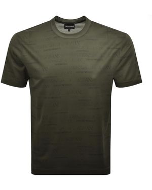Armani Emporio Logo T Shirt - Green