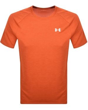 Under Armour Tech Textured T Shirt - Orange