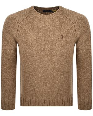 Ralph Lauren Wool Blend Knit Sweater - Brown