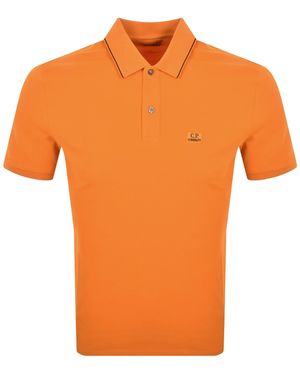C.P. Company Cp Company Tipped Polo T Shirt Russet - Orange