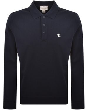Calvin Klein Jeans Polo Sweatshirt - Blue