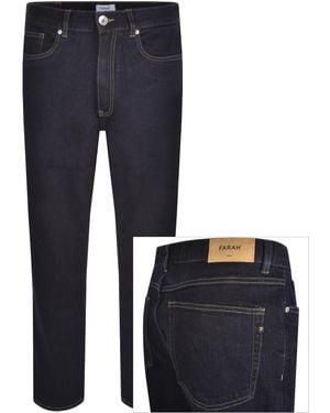 Farah Farah Norwood Regular Fit Dark Wash Jeans - Blue