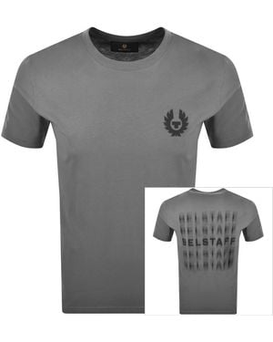 Belstaff Short Sleeve Shadow Logo T Shirt - Grey
