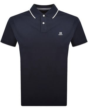 Hackett Heritage Tipped Polo T Shirt - Blue