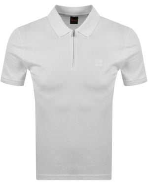 BOSS Boss Passerzip Polo T Shirt - Grey