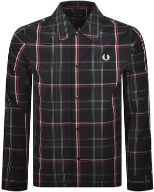 Fred Perry Tartan Overshirt - Black