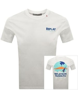 Replay Graphic T Shirt - White