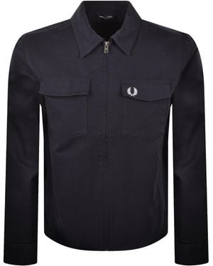 Fred Perry Zip Overshirt - Blue