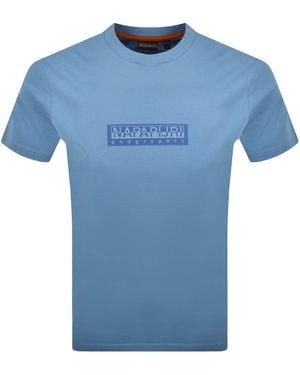 Napapijri S-Box Logo T Shirt - Blue