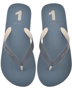 Hackett Capri Numbers Flip Flops Thames - Blue