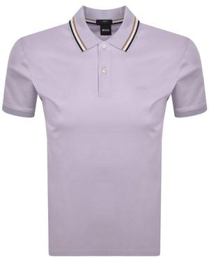BOSS BUSINESS Boss Penrose 38 Polo T Shirt - Purple