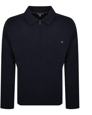Tommy Hilfiger Quarter Zip Sweatshirt - Blue
