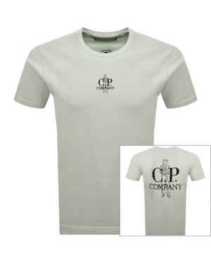C.P. Company Cp Company Logo T Shirt - Green