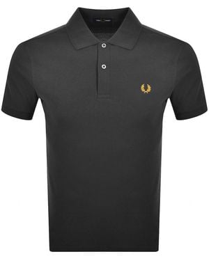 Fred Perry Knit Polo T Shirt - Black