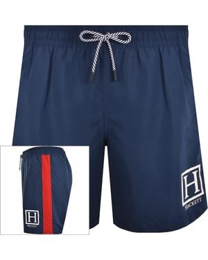 Hackett Stripes Swim Shorts - Blue