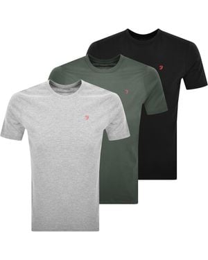 Farah Farah Lounge 3 Pack Nevins T Shirts - Green