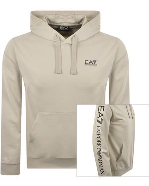 EA7 Emporio Armani Logo Hoodie - Natural
