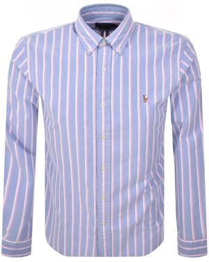 Ralph Lauren Stripe Long Sleeve Shirt - Blue