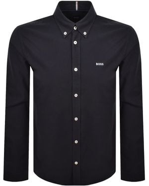 BOSS BUSINESS Boss H Roan Long Sleeve Shirt - Blue