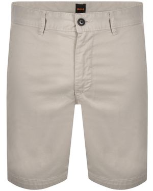 BOSS Boss Chino Slim Shorts Open - Grey