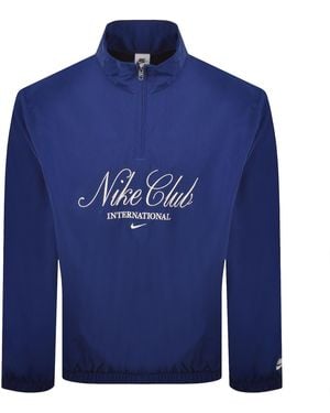 Nike Club Half Zip Jacket Deep Royal - Blue