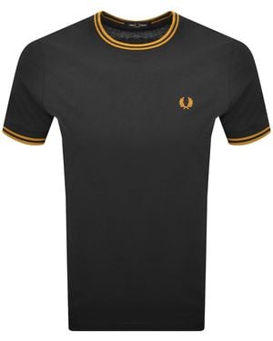 Fred Perry Twin Tipped T Shirt Anchor - Black