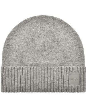 BOSS Boss Akaio Wool Blend Beanie - Grey