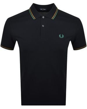 Fred Perry Twin Tipped Polo T Shirt - Black