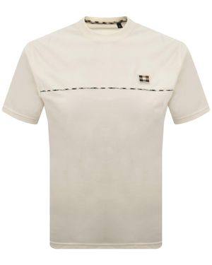 Aquascutum Logo T Shirt - Natural