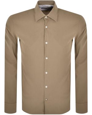 BOSS BUSINESS Boss C Hal Kent C4 Long Sleeved Shirt - Natural