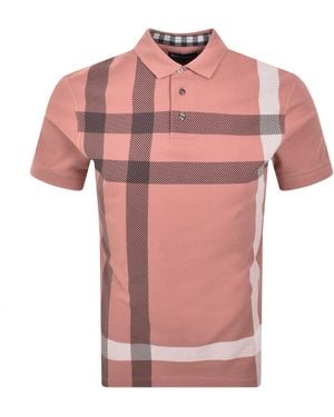 Barbour Blaine Polo T Shirt Earth - Pink