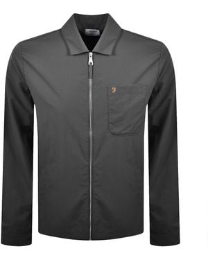 Farah Farah Fintoni Long Sleeve Overshirt - Black