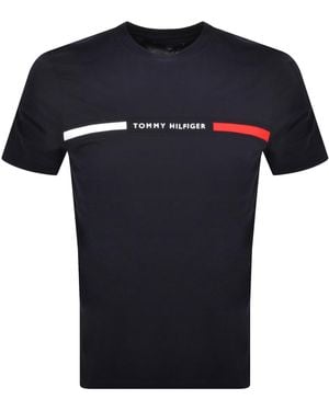 Tommy Hilfiger Logo T Shirt - Blue