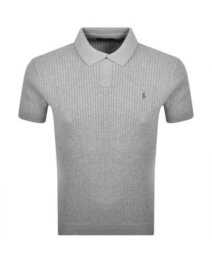 Ralph Lauren Knit Polo T Shirt - Gray