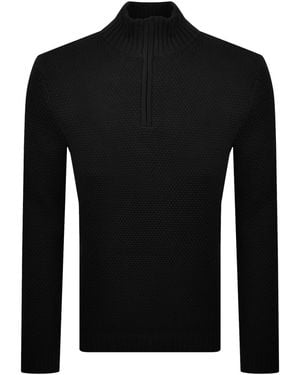 G-Star G-Star Quarter Zip Knit Jumper Dk - Black