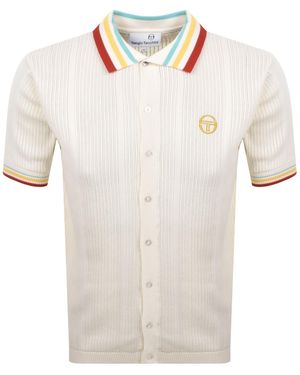 Sergio Tacchini Slice Knit Polo Gardenia - Natural