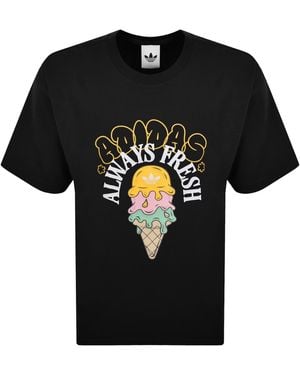 adidas Originals Loose Graphic T Shirt - Black