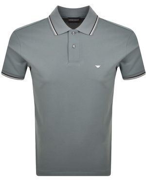Armani Emporio Short Sleeved Polo T Shirt - Grey