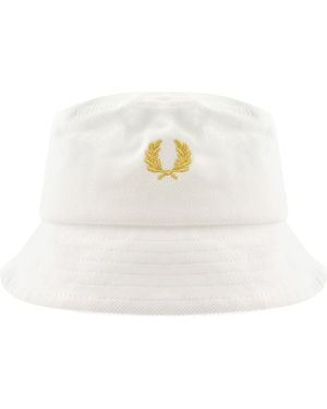 Fred Perry Pique Bucket Hat - White