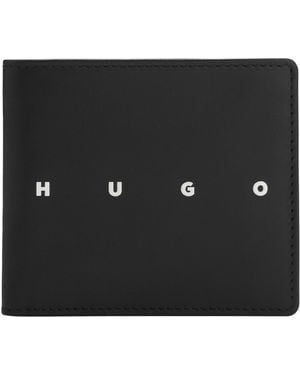 HUGO Leather Folding Wallet - Black