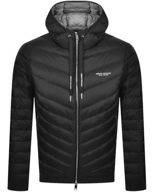 ARMANI EXCHANGE Hooded Down Jacket - Black