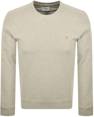 Farah Farah Tim New Crew Neck Sweatshirt - Natural