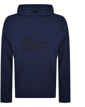 Lacoste Lounge Waffle Hoodie - Blue