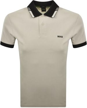 BOSS Boss Paule Network Polo T Shirt - Natural
