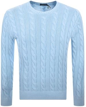 Ralph Lauren Cable Knit Jumper Sky - Blue