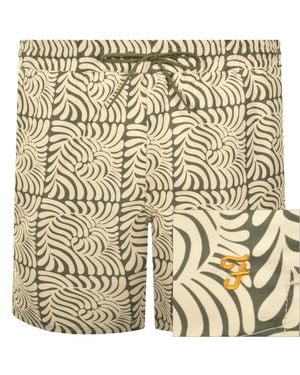 Farah Farah Colbert Floral Fern Swim Shorts - Natural