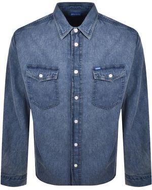 HUGO Ebino Long Sleeve Shirt - Blue